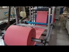 Five-layer material slitting and pleating production line