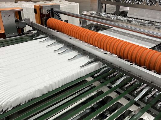 CE&ISO Cerfication Fully Autoatic Servo Motor Mini HEPA Filter Folding  And Gluing  Production Line