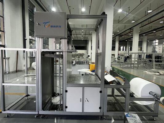 High Efficiency Partitioned Fiberglass Paper Folding Pleating Production Line