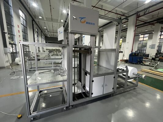 High Efficiency Partitioned Fiberglass Paper Folding Pleating Production Line