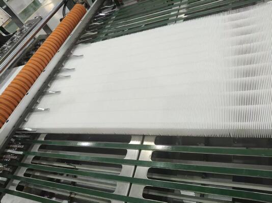Customized Auto Gluing Solution For 300mm HEPA Mini Filters Fiberglass Pleating Manufacturing Line