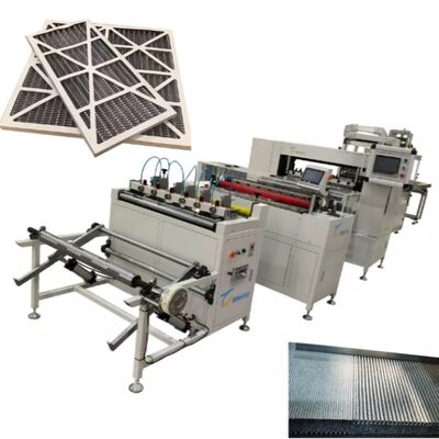 Fully Automatic Servo Driven Pleating Filter Production Line High Efficiency Pleating Gluing System